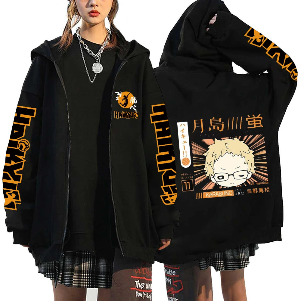 Haikyuu Karasuno Zip-Up Hoodie
