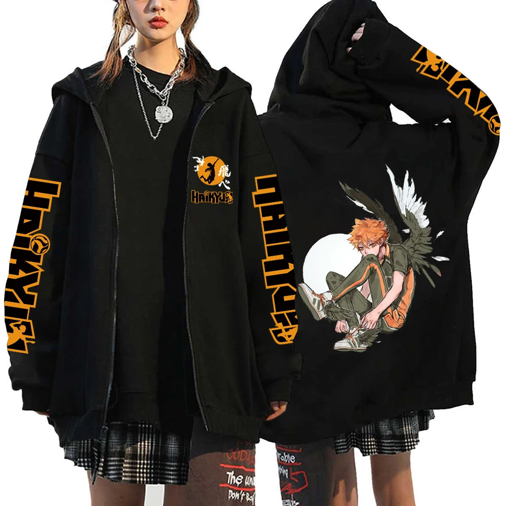 Haikyuu Karasuno Zip-Up Hoodie