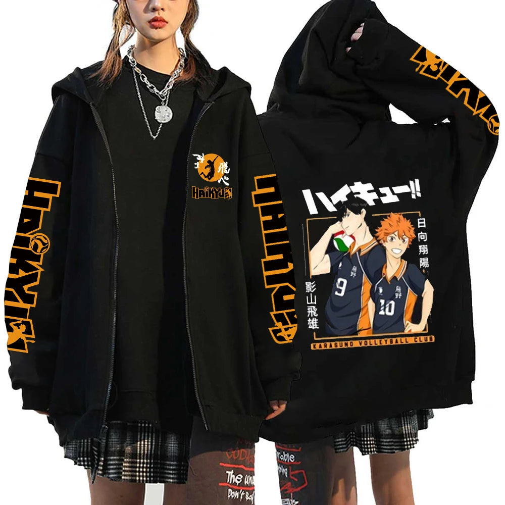 Haikyuu Karasuno Zip-Up Hoodie