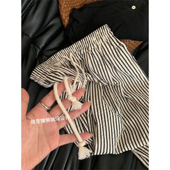 Striped Wide-Leg Summer Pants