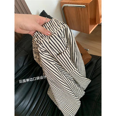 Striped Wide-Leg Summer Pants