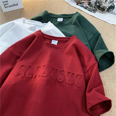 Korean Style 3D Letter Tee