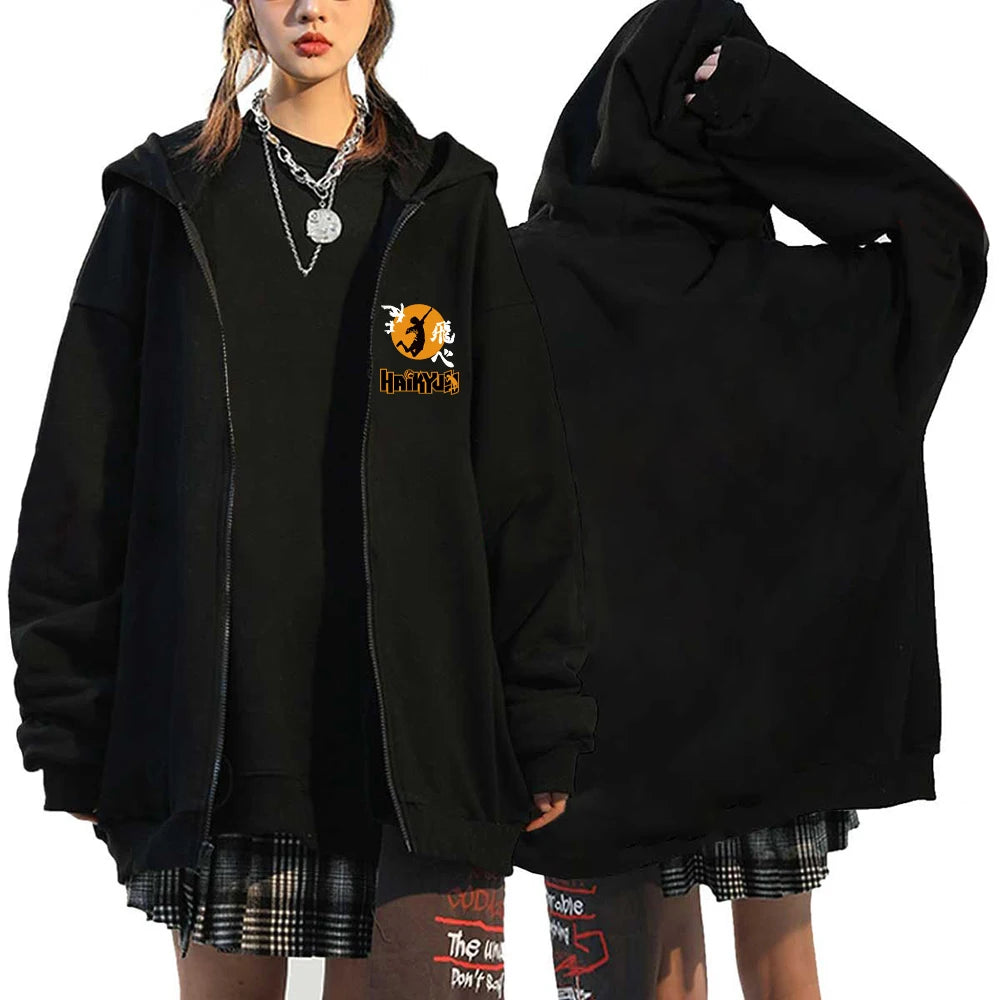 Haikyuu Karasuno Zip-Up Hoodie