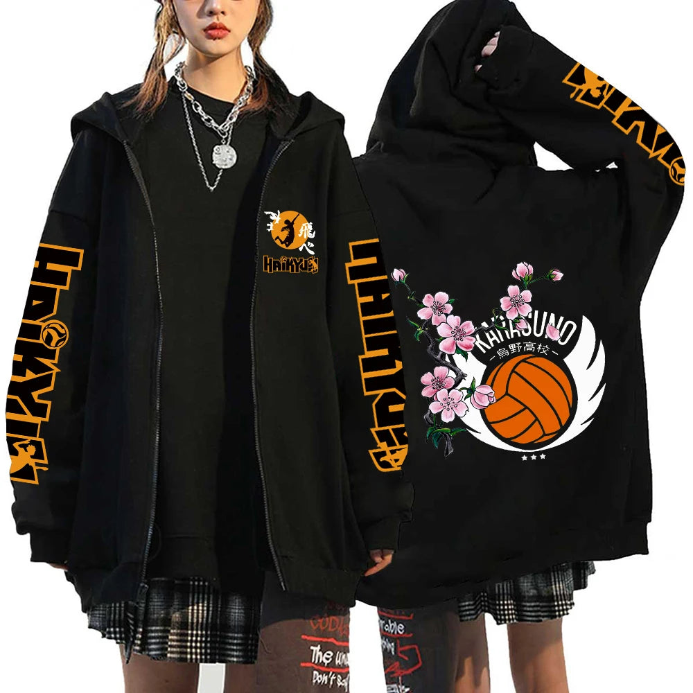 Haikyuu Karasuno Zip-Up Hoodie
